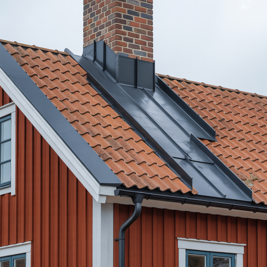 skorstensanslutning i tak checklista for platdetaljer och ta